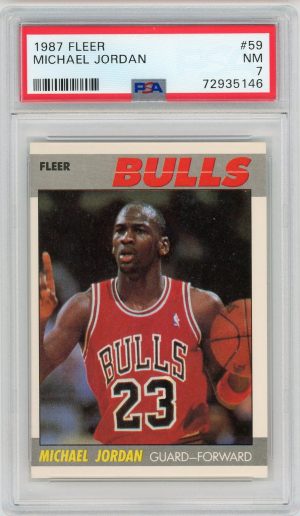 Michael Jordan 1987 Fleer 2nd Year Card #59 PSA 7 NM