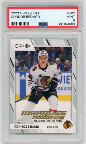 Connor Bedard 2023-24 OPC Marquee Rookie Card #582 PSA 9 MINT