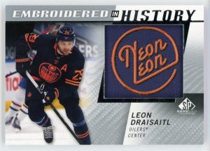 Leon Draisaitl 2021-22 SPGU Embroidered In History Patch Card #10
