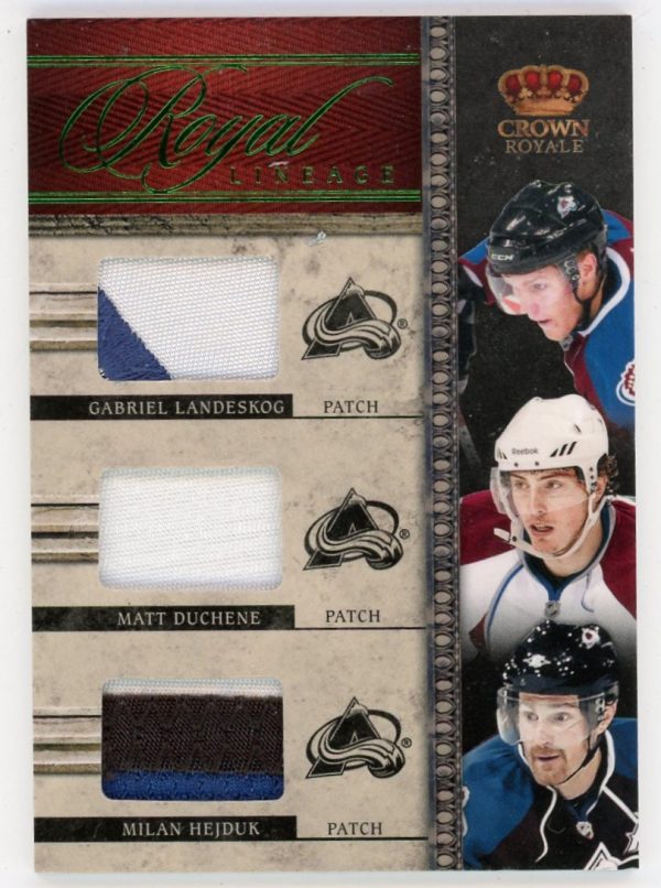 Landeskog/Duchene/Hejduk 2011-12 Panini Crown Royale Royal Lineage 25/25 #3