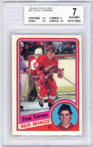 Steve Yzerman 1984-85 O-Pee-Chee Rookie Card #67 BGS 7 NM