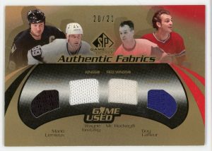Lemieux/Gretzky/Howe/Lafleur 2004-05 SP Game Used Authentic Fabrics 20/21 #qf-LGHL
