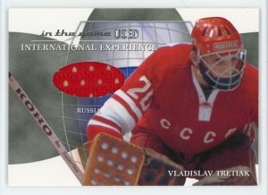 Vladislav Tretiak 2003-04 ITG Game-Used International Experience Jersey Card #IE-18