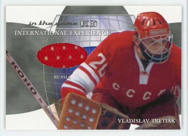 Vladislav Tretiak 2003-04 ITG Game-Used International Experience Jersey Card #IE-18
