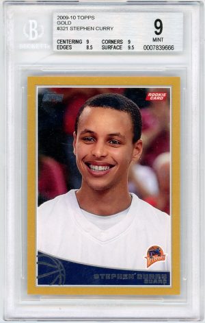 Stephen Curry 2009-10 Topps Rookie Card Gold 1478/2009 #321 BGS 9