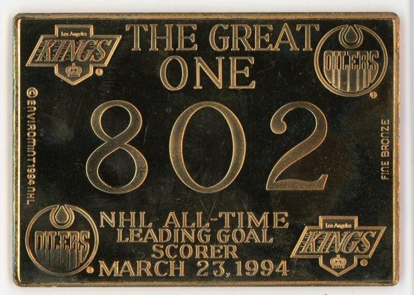 Wayne Gretzky 1994 Enviromint Bronze 802 Metal Card 282/18510