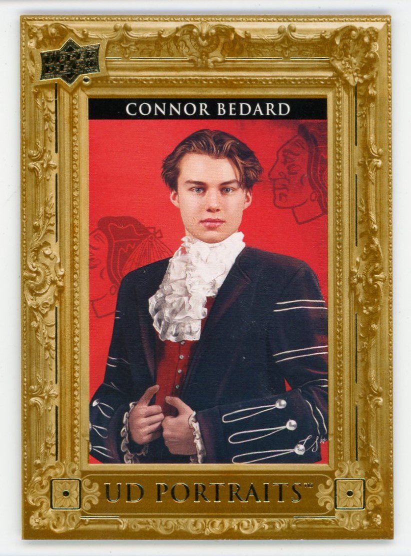 Connor Bedard 2023-24 Upper Deck UD Portraits Rookie Card #P60 ...