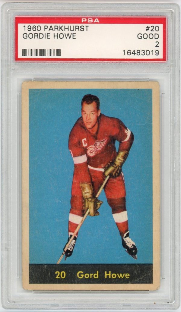 Gordie Howe 1960-61 Parkhurst Card #20 PSA 2