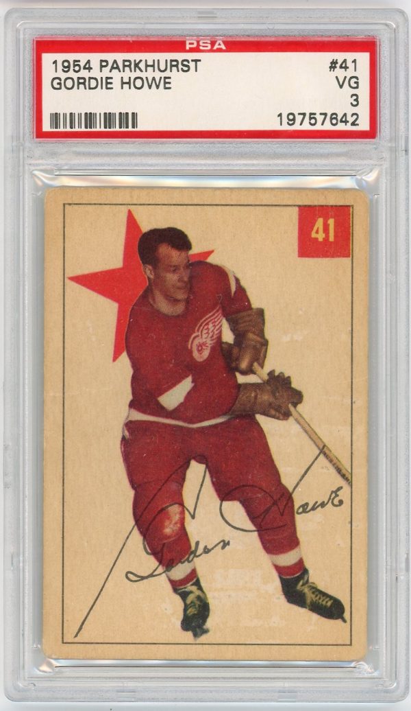 Gordie Howe 1954-55 Parkhurst Card #41 PSA 3 VG