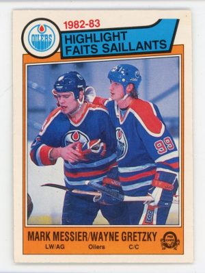 Gretzky/Messier 1983-84 O-Pee-Chee 82-83 Highlight Card #23