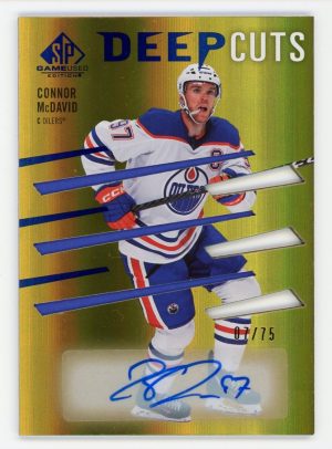 Connor McDavid 2023-24 SPGU Deep Cuts 07/75 Auto Card #DC-3