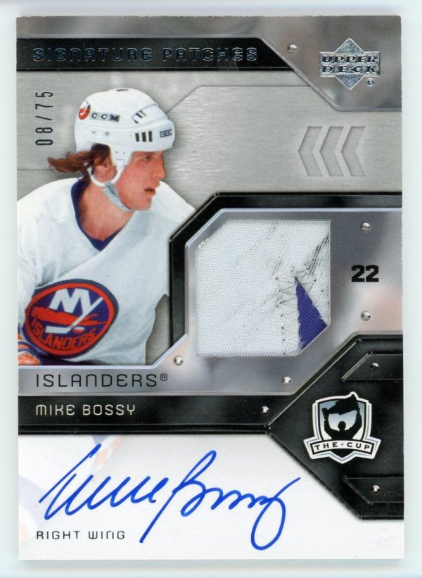 Mike Bossy 2006-07 Upper Deck The Cup Signature Patches 08/75 #SP-MB