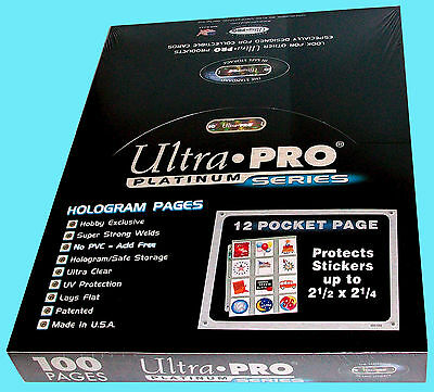 Ultra Pro Platinum Series 12 Pocket Protective Page - 100 Pages