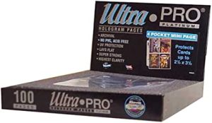 Ultra Pro Platinum Series 4 Pocket Mini Protective Page - 100 Pages